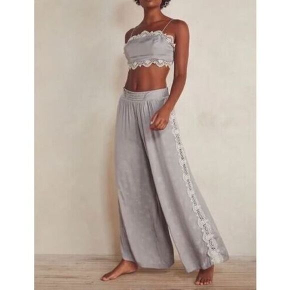 Intimately x Free People Womens Sz XS Gray I'm The One Wide Leg Lounge Pants $98 - Picture 9 of 11